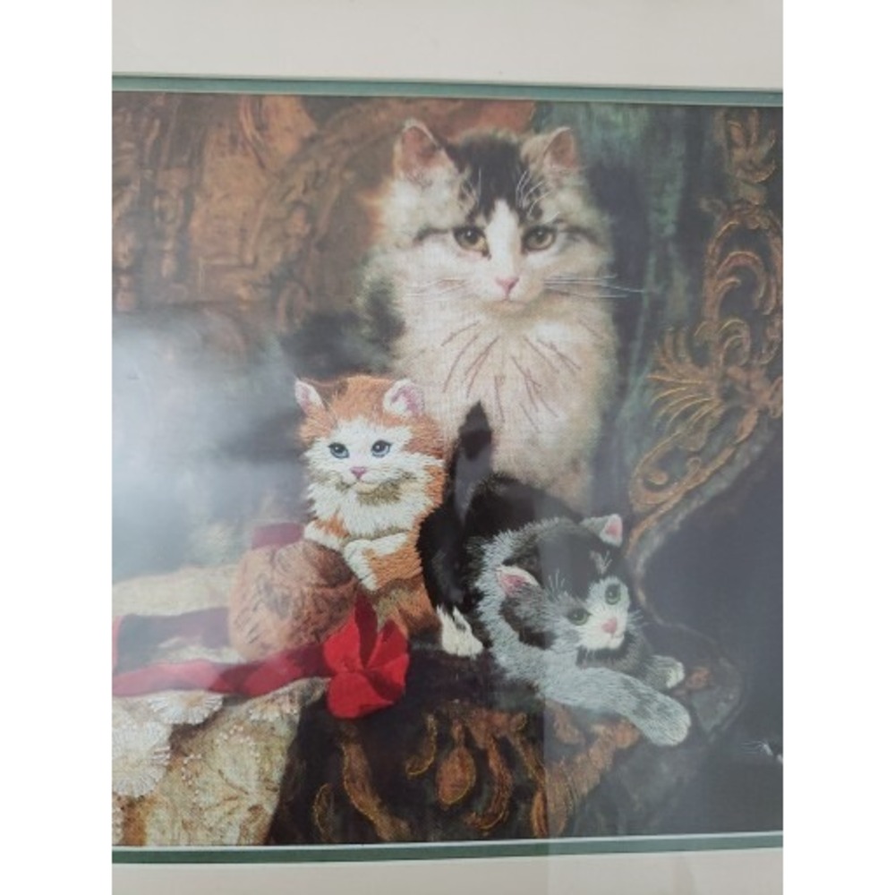 HER MAJESTY'S KITTENS #1391 Embroidery Vintage 1991 Dimensions Crewel Kit NEW - Picture 4 of 4